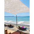 thumbnail image 4 of Outdoor Sun Shade Sail 6.5'x10', Brown Botanical Patio Beach Shade Canopy Cloth Waterproof, Vintage Floral Plants Branch TearResistant & UV Protection Sun Sail for Backyard Garden Deck, 4 of 9