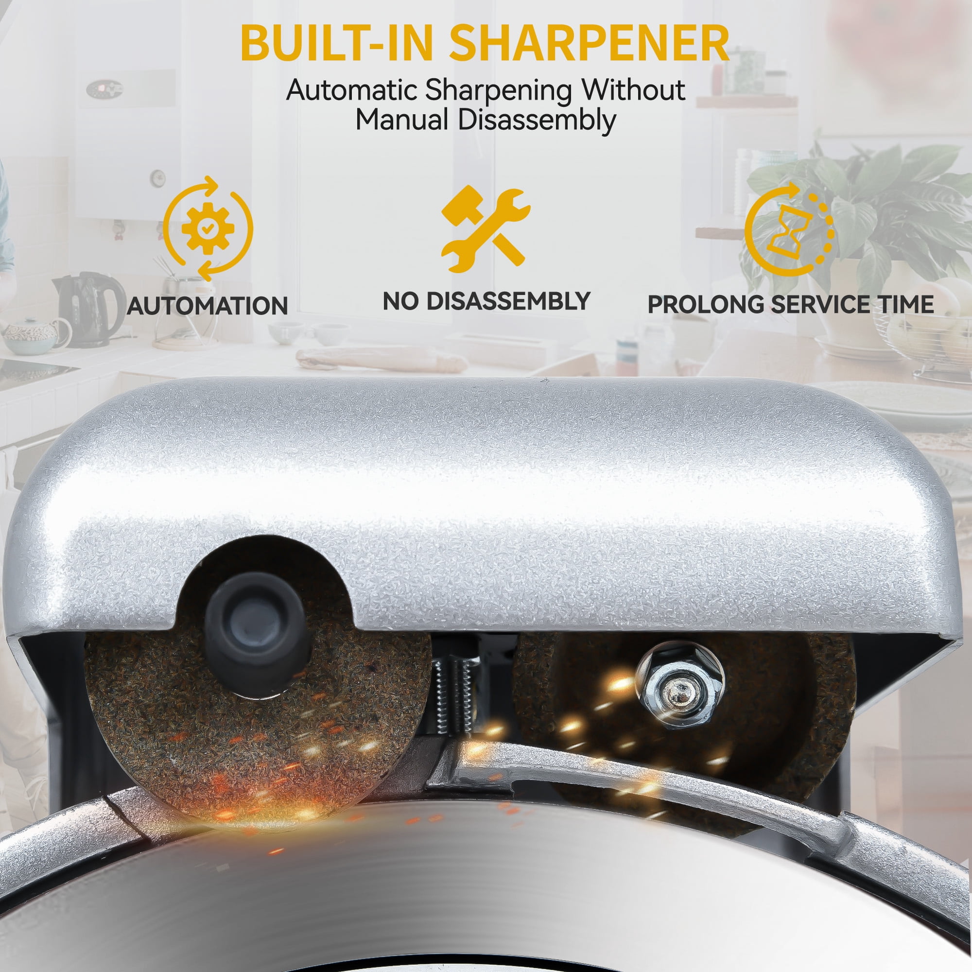 Uforic 12" Commercial Meat Slicer, 270W Electric Frozen Meat Slicer with Premium Hard Chrome Plated Blade for Cheese, Bread, Deli, Semi-Auto Slicer 0-18mm Adjustable Thickness