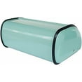 thumbnail image 3 of Metal Bread Box with Roll Top Vintage Breadbox for Kitchen Countertop Retro Bread Bin Holder Counter Farmhouse Bread Storage Container Blue, 3 of 6