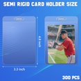 thumbnail image 2 of 300Pcs Semi Rigid Card Holder, Semi Rigid Card Sleeves 1/2 Lip Semi-Rigid Tall Card Holders Trading Card Sleeve for PSA, SGC, BGS, CSG Graded Card Protector, 2 of 7