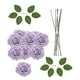 thumbnail image 2 of 25 piezas Flores artificiales con decoraciones del hogar de tallo decoración de boda 3d toque real para el día de la madres interiores al aire libre púrpura, 2 of 8