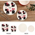 thumbnail image 3 of SKYSONIC Cute Valentine Black Cat Pot Holders Trivets, 2 Pcs Heat Resistant Trivets, Cotton Thread Weave Mats for Hot Pads Pans Pot Bowl Teapot for Kitchen Decor, 3 of 7