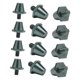 thumbnail image 1 of 12 piezas de tacos para botas de fútbol, ​​tacos para zapatos de rugby, tacos para césped, antideslizantes, resistentes, de repuesto para atletismo 11 mm, 1 of 8