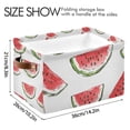 thumbnail image 4 of Yayeee 2 Pack Canvas Storage Basket with Handles for Shelves Fabric Bins Closet Organizer, Watermelon Pattern, 4 of 8
