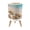 Color 2, variant on Small Trash Can with Lid Seashells Starfish Golden Beach Blue Ocean Waves 1.8 Gallon Dog Proof Trash Can Round Garbage Can Waste Bin Wastebasket for Bathroom Bedroom