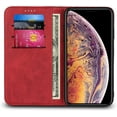 thumbnail image 3 of for iPhone Xs Max Wallet Case,Premium PU Leather Flip Folio Case with Card Slot, Stand Holder and Magnetic Closure [TPU Shockproof Interior Protective Case] for iPhone Xs Max,Red+Black, 3 of 14