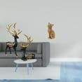 thumbnail image 2 of Dualoai Reindeer Elk Deer Cat Resin Sculpture Figurine Animal Statue Collection for Cabinet Tabletop Wedding Housewarming Entrance Bookshelf Living Room Bedroom, 2 of 8