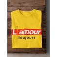 thumbnail image 3 of L' Amour Toujours Banner T-Shirt Men -Image by Shutterstock, Male Medium, 3 of 4