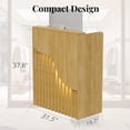 thumbnail image 3 of 31.5" Mobile Reception Desk, Natural Wood Front Counter with LED Light, Lockable Drawers, Compact Desk for Salon, Spa, Office and Retail, 3 of 9