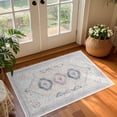 thumbnail image 3 of Balacho Boho Vintage Oriental Faux Wool Area Rug, 2' x 3', Off-White, 3 of 7