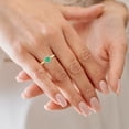 thumbnail image 2 of TimeLe$$ Classics Round and Cushion Cut Natural Emerald Gemstone Ring in 14K Yellow Gold (Size: 4.5), 2 of 6