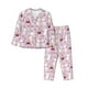 thumbnail image 1 of Fotbe Easter Rabbit Conjunto de Pijama de Manga Larga para Mujer con Estampado, Ropa de Dormir de 2 Piezas, Conjunto de Casa Suave y Cómodo con Bolsillos-Large, 1 of 7