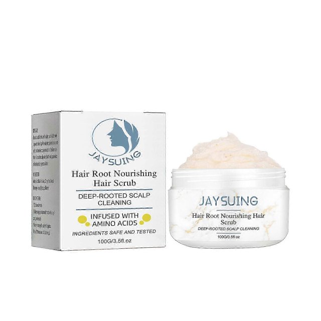 Jaysuing Hair Root Nourishing Facial Scrub Deep Cleansing Scalp Moisturizing Hair Root Soft Hair Care Thick Hair -