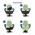 thumbnail image 4 of Floral Office Chair Slipcover, Continuous Eastern Style Blossoms Leaves Botanical Illustration, Protective Stretch Decorative Fabric Cover, Standard Size, Pale Green Dark Peach, by Ambesonne, 4 of 5
