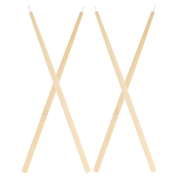 UPGRATOR 4Pcs Ventilating Needles For Lace Wigs Bamboo Handle Crochet Hooks Crafting Tools