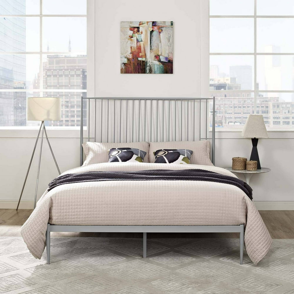 Modway Annika Queen Steel Platform Bed, Multiple Colors