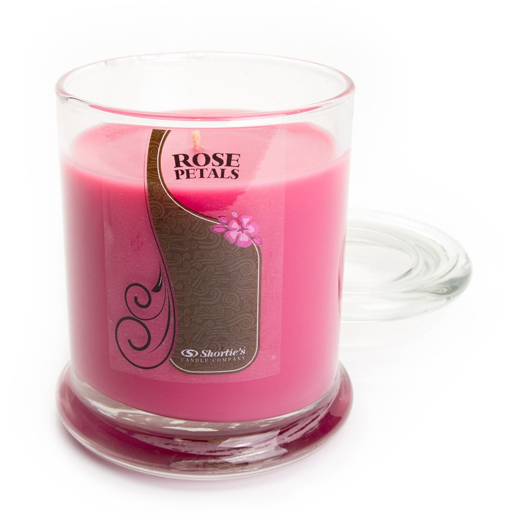 Rose Petals Candle Medium Pink 10 Oz. Highly Scented Jar Candle