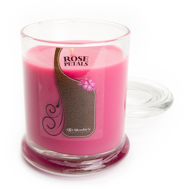 Rose Petals Candle Medium Pink 10 Oz. Highly Scented Jar Candle