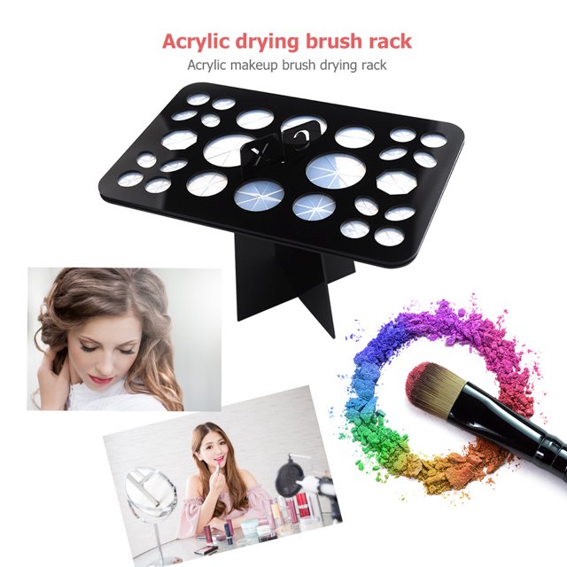 Soporte de secado de brochas de maquillaje de 26 agujeros, soporte de almacenamiento para bolígrafos acrílicos para decoración de uñas Ndcxsfigh Cuidado Belleza
