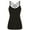 Black, variant on Fantaslook Criss Cross Spaghetti Strap Tank Tops for Women Basic Hollow Out Neck Camisole Sleeveless Tops