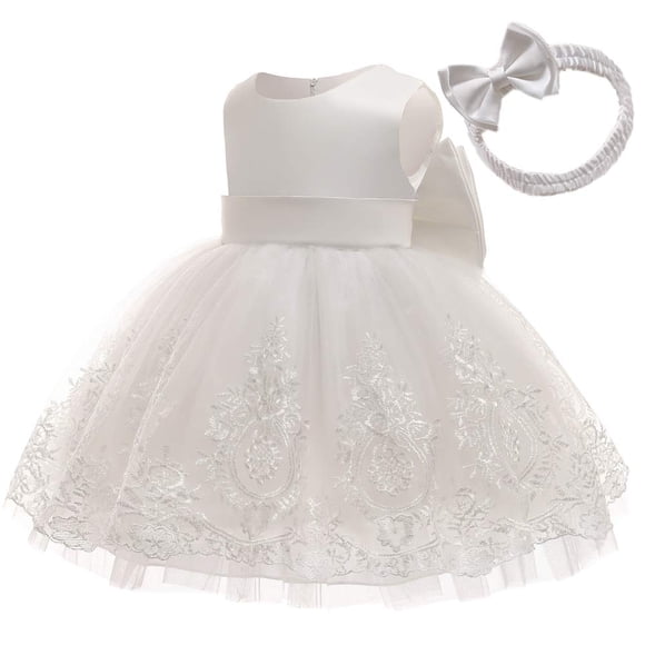 Vestido AIMJCHLD para niñas, Navidad, blanco, 100 cm