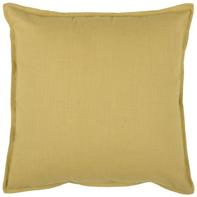 HomeRoots 403111 Bronzage & Jaune Couleur Solide Bord Coussin