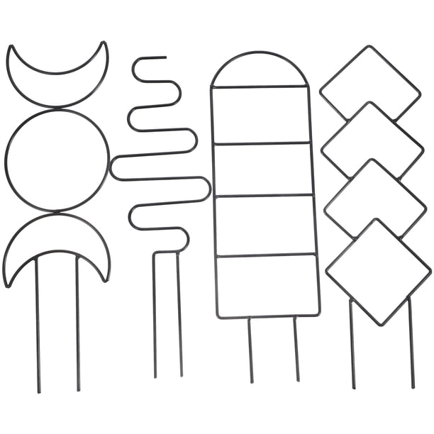 KAKOWELY 4 enrejados metálicos para plantas trepadoras, soporte para plantas de jardín, enrejados para plantas trepadoras