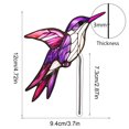 thumbnail image 2 of Stained Glass Hummingbird Pot Stake Acrylic Outdoor Garden Decoration for Potted Plants, Yard, Patio and Porch Housewarming Gift, 2 of 7