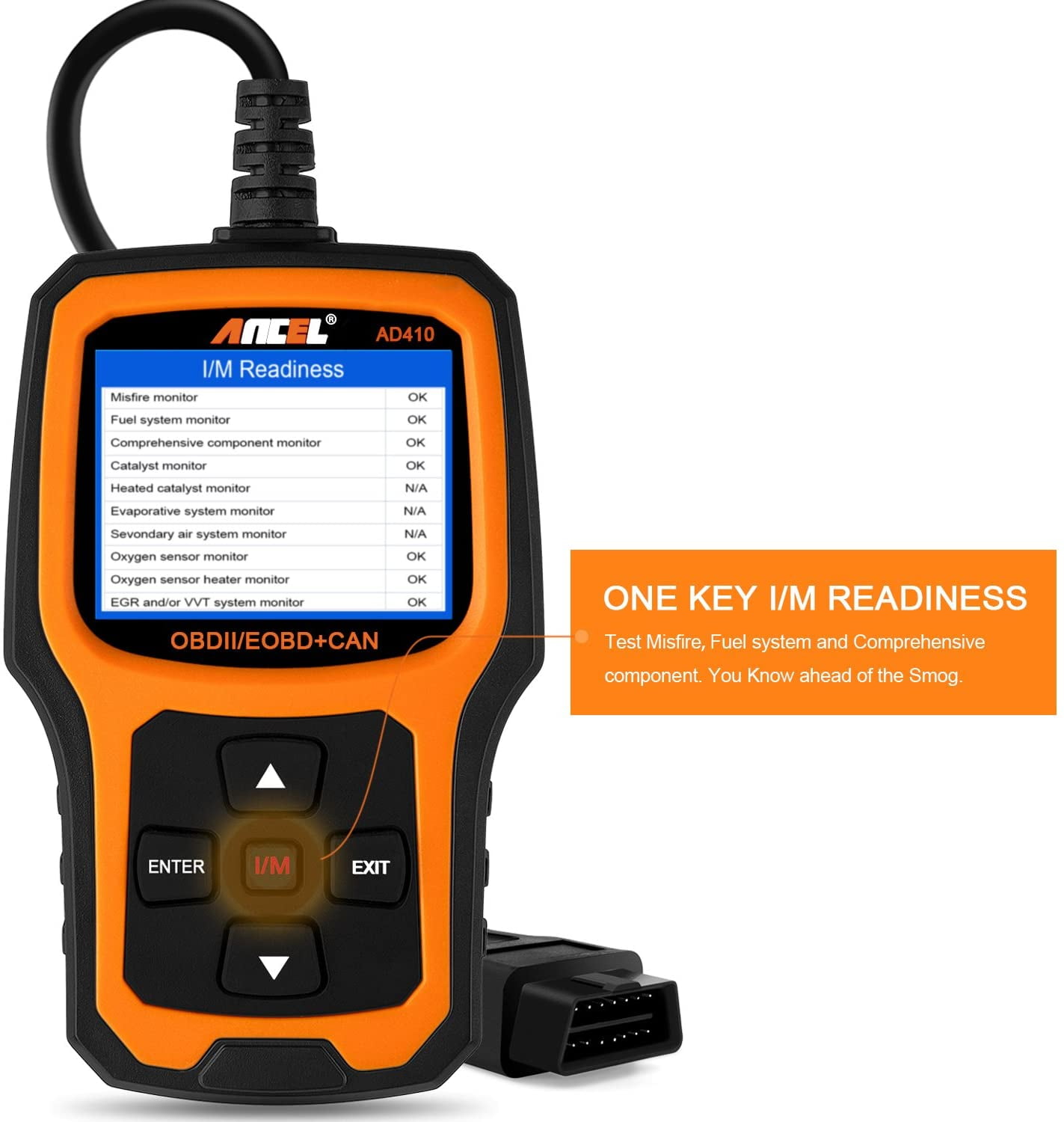 ANCEL AD410 OBD II Vehicle Check Engine Light Scan Tool Automotive Code