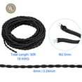 thumbnail image 2 of 50 Ft Twisted Cloth Covered Wire Black UL Listed 18AWG 2Conductor Vintage Lamp Cable Black, 2 of 7
