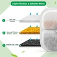 thumbnail image 4 of 16 Pack Cat Water Fountain Replacement Filters Fit for 2.5L Fountain with Whiskers Pattern Triple Action Water Pet Cat Drinking Fountain Filter Pack of 12, 4 of 7