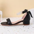 thumbnail image 7 of JAJAHO Girls Floral Princess Dress Shoes Low Heel Sandals Open Toe Hook And Loop Party Wedding Footwear For Little/Big Kids Versatile Shoes, 7 of 7