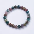 thumbnail image 1 of Pulsera elástica de cuarzo energético con piedras preciosas naturales (1 unidad), cuentas redondas de 8 mm, ideal como regalo de cumpleaños para hombre y mujer., 1 of 3