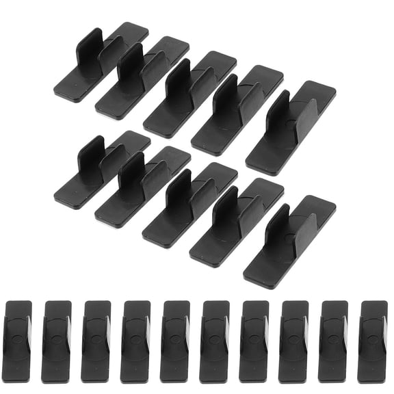 20 Pcs Self-adhesive Whiteboard Pen Holder U-shaped Clip (white) 20pcs Whiteboards Clips for Wall Color Pencils Office