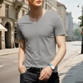 thumbnail image 6 of jowamay Men's V Neck T Shirts Slim Fit Short Sleeve Seamless Summer T-Shirts Trendy Soft Workout Tee Tops for Sports, 6 of 8