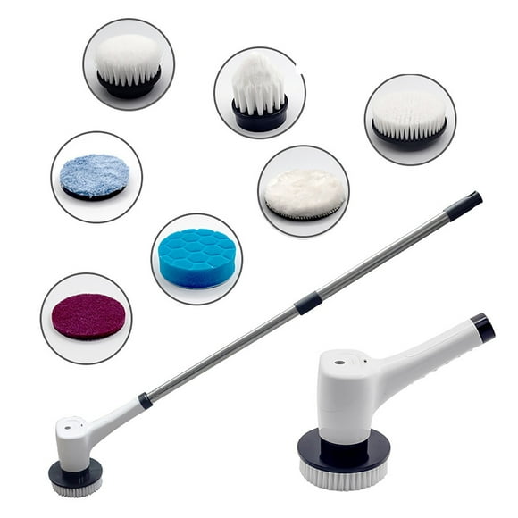Electric Cleaning Turbo Scrub Brush Retractable Long Handle Cordless Spin Scrubber Cleaning Brush Housework Bathroom Accessories ,Easy to Use