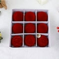 thumbnail image 2 of Fwttom 9Pcs 8cm/3.15" Velvet Christmas Balls Ornaments, Hanging Christmas Shatterproof Ball - Christmas Decorations for Xmas Tree, Holiday, Wedding, Party (Free Pendant), 2 of 3