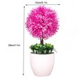 thumbnail image 2 of Planta artificial en maceta, simulación de bolas, vegetación, decoración, oficina en casa, centro de mesa, planta falsa, rojo púrpura Yuarrent HA7629-03B, 2 of 6