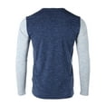 thumbnail image 4 of ZIMEGO Men’s Casual Color Block Long Sleeve Raglan Athletic Fashion Henley Shirt, 4 of 6