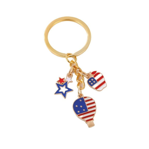American Independence Day Commemorative Keychain Gift Women's Bag Decorative Pendant Car Keychain