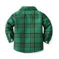 thumbnail image 4 of lnmuld Unisex Toddler Plaid Button Down Shirt | Long Sleeve Lapel Collar Top for Boys & Girls | Stylish Comfortable School & Party Wear Size:6-12 Months, 4 of 6