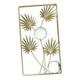 thumbnail image 3 of Arte de la decoración de la pared de metal Obra de arte enmarcada con luces, espejo de pared Escultura de pared de metal decorativa para sala de Estilo A, 3 of 9