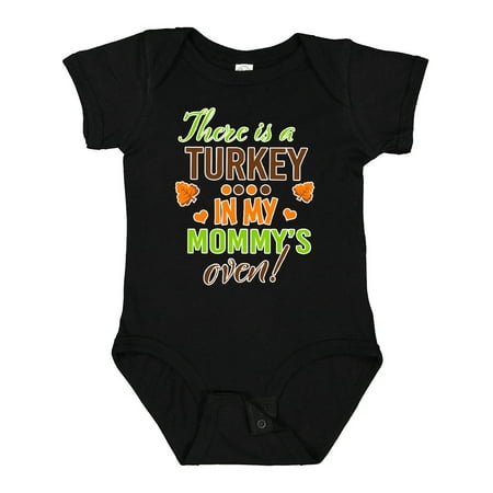 

Inktastic There is a Turkey in My Mommys Oven Gift Baby Boy or Baby Girl Bodysuit