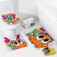 thumbnail image 4 of Juego de 4 cortinas de ducha de El asombroso mundo de Gumball con alfombrillas antideslizantes, tapa de inodoro y alfombrilla de baño, cortina de ducha impermeable con dibujos animados para niños con, 4 of 8