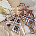 thumbnail image 4 of Pañuelo de crochet para la cabeza, pañuelo para el cabello, 2 piezas, bufandas de punto para el cabello, pañuelo para el cabello de ganchillo, pañuelo para la cabeza, pañuelos florales para el cabell, 4 of 5