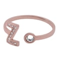 thumbnail image 2 of Anillo de Mujer Inicial Letra LuckyLy, Oro Rosa 18k y Zirconia Cúbica, Modelo Layla rosa UNITALLA, 2 of 6