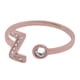 thumbnail image 2 of Anillo de Mujer Inicial Letra LuckyLy, Oro Rosa 18k y Zirconia Cúbica, Modelo Layla rosa UNITALLA, 2 of 6