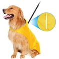 thumbnail image 3 of Impermeable para perros con capucha, ultraligero y transpirable, con tiras reflectantes, para perros medianos y grandes (6XL, amarillo)., 3 of 5