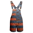 thumbnail image 5 of WERYOUNG Casual Denim Overalls For Man Patriotic American Flag Suspender Shorts Independence Day USA Festival Jumpsuit Versatile One-Pieces XXXXL, 5 of 6