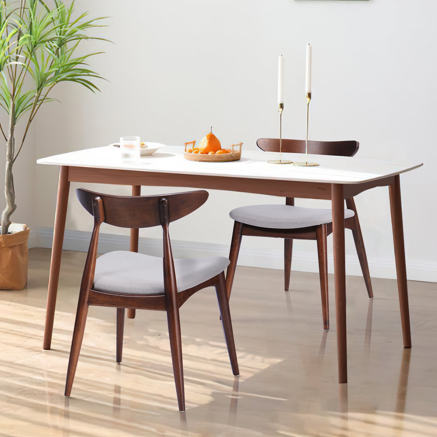 Kadyn Fabric Dining Chairs, Mid-Century Modern Upholstered Dining Chairs for Dinning Room&Living Room, Dining Room Fabric Chairs, 2-Pcs Set, Light Gray Kadyn Fabric Dining Chairs, Mid-Century Modern Upholstered Dining Chairs for Dinning Room&Living Room, Dining Room Fabric Chairs, 2-Pcs Set, Light Gray